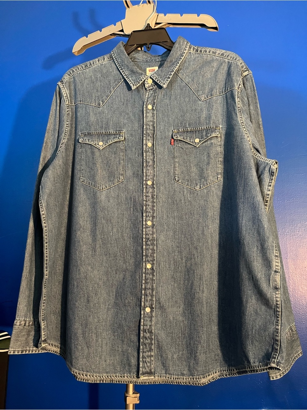 Levi's Man’s long Sleeve Classic Western Standard Fit Button-Up Shirt - Blue